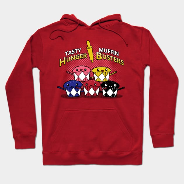 Cute Kawaii Superhero Food Dessert Cupcakes Hoodie by BoggsNicolas